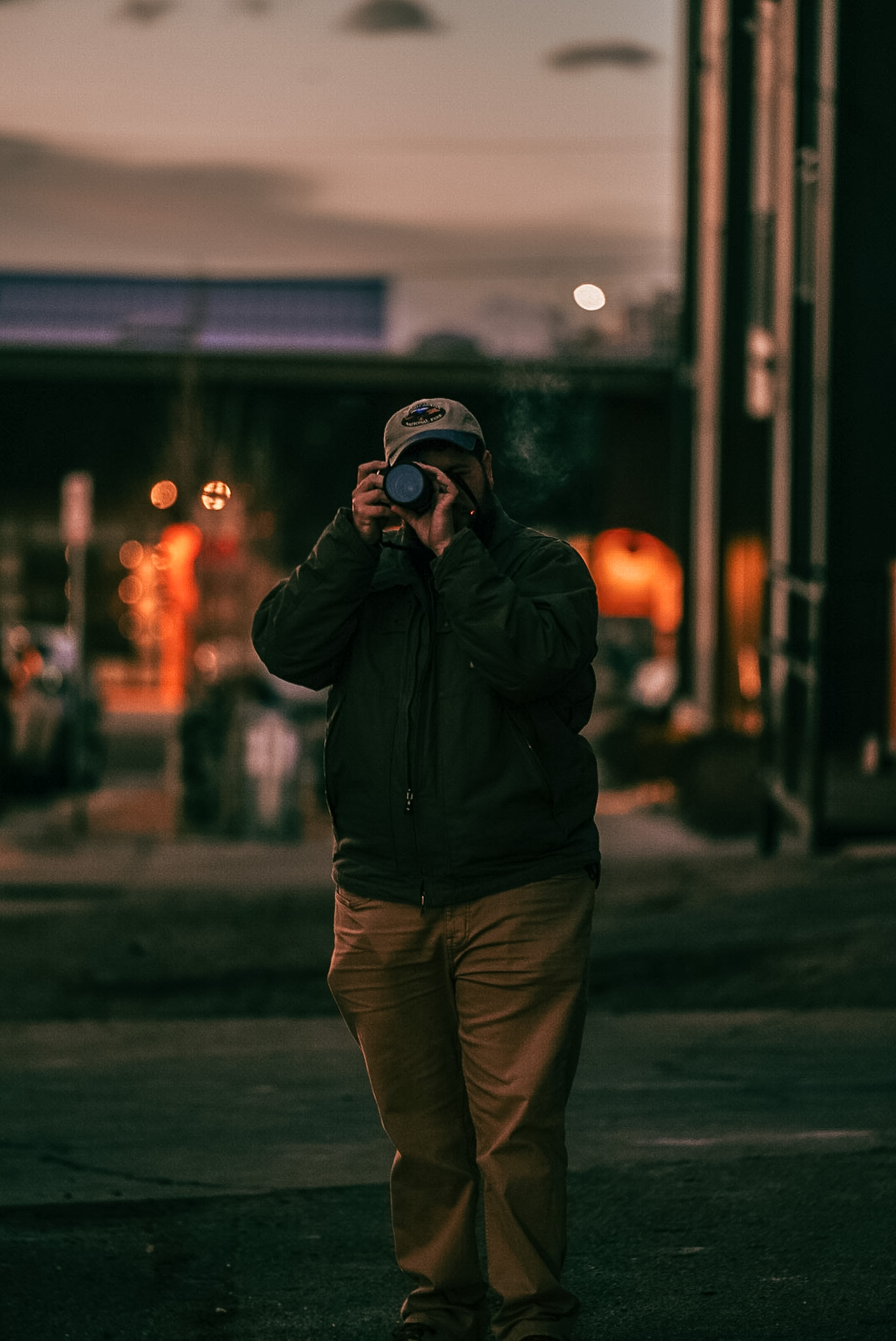 Sloane Scott shooting at dusk