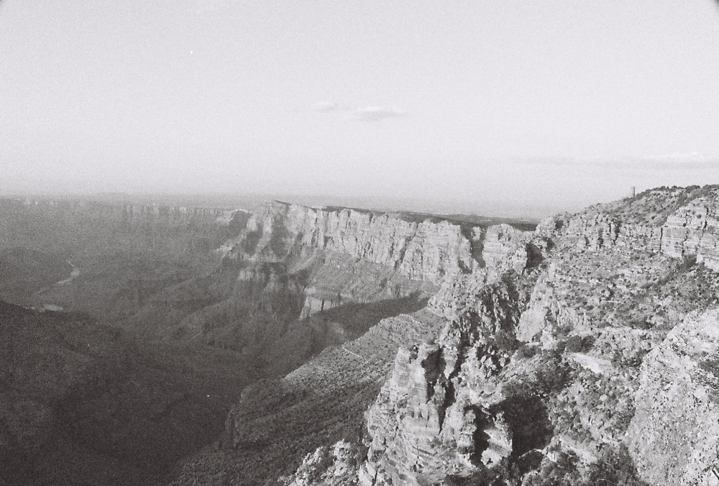 Canyon vista, 35mm black and white