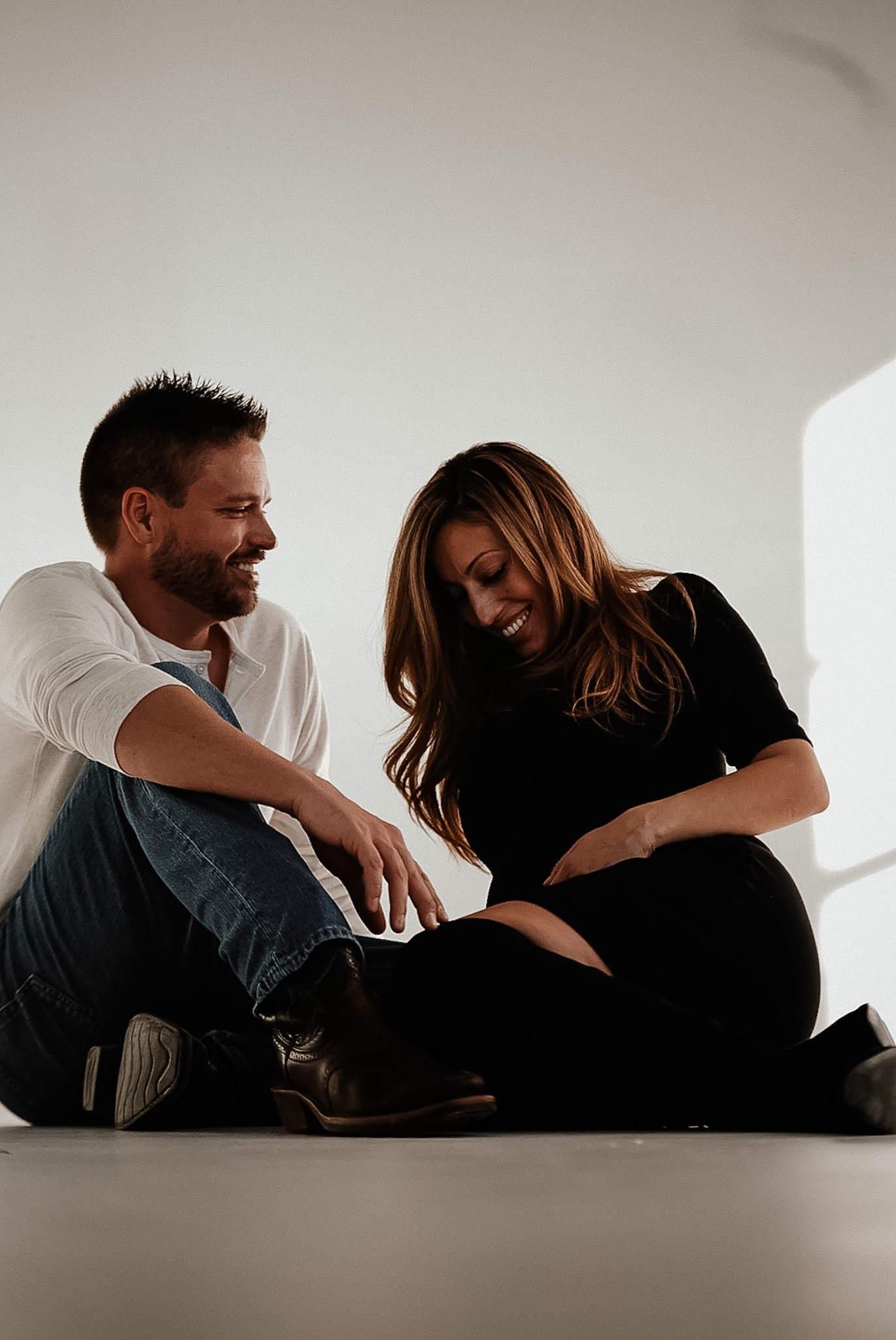 Maternity portrait in the studio