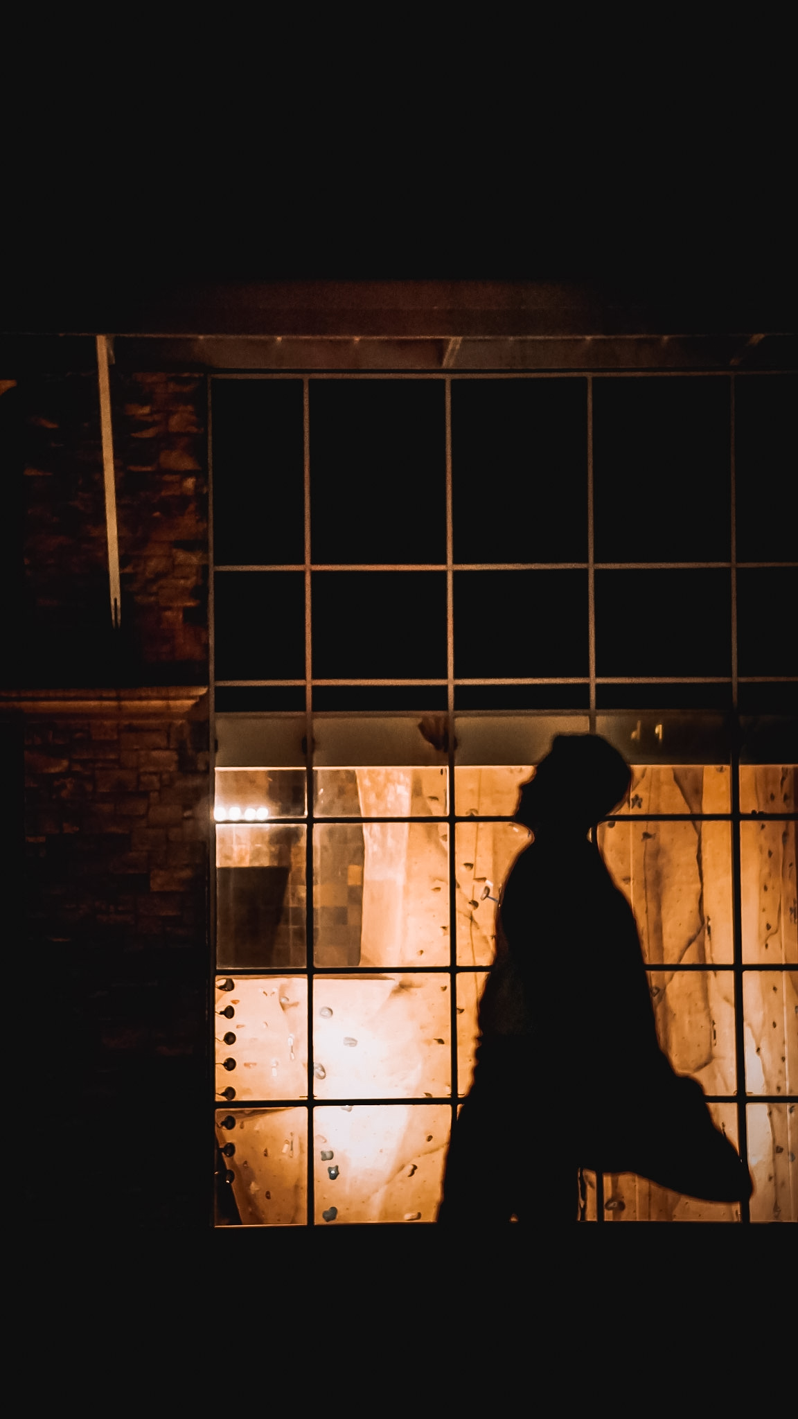 Silhouette portrait against the evening sky